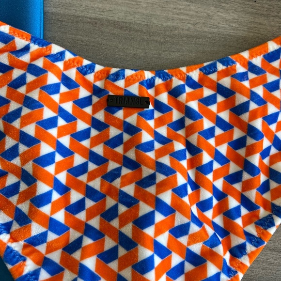 Triangl Swimwear Orange and Blue Bikini - Picture 3 of 5